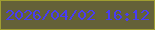 文字の大きさ：5、枠の色：a09e31、背景の色：646138、文字の色：483cf3 無料ブログパーツのブログ時計