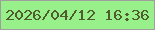 文字の大きさ：2、枠の色：a09e9d、背景の色：97f089、文字の色：4e5c2e 無料ブログパーツのブログ時計