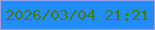 文字の大きさ：2、枠の色：a0a1d8、背景の色：228cfb、文字の色：447a12 無料ブログパーツのブログ時計
