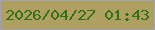 文字の大きさ：1、枠の色：a0a3b3、背景の色：af9f60、文字の色：317019 無料ブログパーツのブログ時計