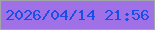 文字の大きさ：3、枠の色：a0a5a8、背景の色：a070e7、文字の色：1b4ee2 無料ブログパーツのブログ時計