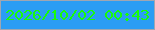 文字の大きさ：5、枠の色：a0a6b2、背景の色：2b9df4、文字の色：19fb0a 無料ブログパーツのブログ時計