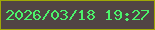 文字の大きさ：1、枠の色：a0a706、背景の色：514444、文字の色：4cf36b 無料ブログパーツのブログ時計