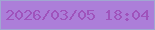 文字の大きさ：5、枠の色：a0a7d1、背景の色：ac7ed9、文字の色：9f53bc 無料ブログパーツのブログ時計