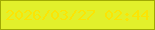 文字の大きさ：3、枠の色：a0a904、背景の色：e2f02b、文字の色：fbe504 無料ブログパーツのブログ時計