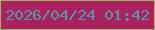文字の大きさ：1、枠の色：a0b066、背景の色：ab205e、文字の色：5497aa 無料ブログパーツのブログ時計