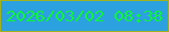 文字の大きさ：4、枠の色：a0b21e、背景の色：2ca1df、文字の色：0df538 無料ブログパーツのブログ時計