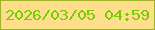 文字の大きさ：4、枠の色：a0b228、背景の色：ffde8b、文字の色：72cd02 無料ブログパーツのブログ時計