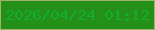文字の大きさ：1、枠の色：a0b36a、背景の色：249018、文字の色：12ae31 無料ブログパーツのブログ時計