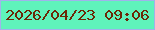 文字の大きさ：5、枠の色：a0b3eb、背景の色：5ff3bb、文字の色：6b2807 無料ブログパーツのブログ時計