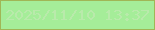 文字の大きさ：5、枠の色：a0b656、背景の色：a5ed99、文字の色：b9eaab 無料ブログパーツのブログ時計