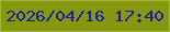 文字の大きさ：5、枠の色：a0b83a、背景の色：87970e、文字の色：151f9d 無料ブログパーツのブログ時計