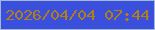 文字の大きさ：3、枠の色：a0b9da、背景の色：3b4fdd、文字の色：b37d18 無料ブログパーツのブログ時計