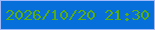 文字の大きさ：5、枠の色：a0b9fb、背景の色：076fd9、文字の色：57ac16 無料ブログパーツのブログ時計