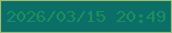 文字の大きさ：5、枠の色：a0ba74、背景の色：0b6e67、文字の色：1a905e 無料ブログパーツのブログ時計