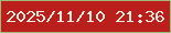 文字の大きさ：3、枠の色：a0ba7c、背景の色：ba1f1b、文字の色：ebeade 無料ブログパーツのブログ時計
