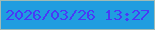 文字の大きさ：3、枠の色：a0bbb6、背景の色：209de0、文字の色：483af6 無料ブログパーツのブログ時計