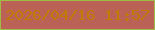 文字の大きさ：2、枠の色：a0bc47、背景の色：bb6257、文字の色：c47901 無料ブログパーツのブログ時計