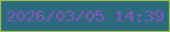 文字の大きさ：3、枠の色：a0c043、背景の色：2c6a7e、文字の色：8754bf 無料ブログパーツのブログ時計