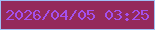 文字の大きさ：3、枠の色：a0c0f4、背景の色：942a5a、文字の色：a450ed 無料ブログパーツのブログ時計