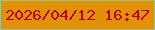 文字の大きさ：4、枠の色：a0c184、背景の色：e29004、文字の色：bb0401 無料ブログパーツのブログ時計