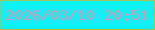 文字の大きさ：3、枠の色：a0c24e、背景の色：0cf2f8、文字の色：de99ab 無料ブログパーツのブログ時計