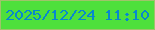 文字の大きさ：4、枠の色：a0c36b、背景の色：4ee03c、文字の色：0788ce 無料ブログパーツのブログ時計