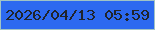文字の大きさ：5、枠の色：a0c3c5、背景の色：2c69f0、文字の色：20242b 無料ブログパーツのブログ時計