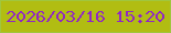 文字の大きさ：2、枠の色：a0c63e、背景の色：b1bd12、文字の色：9128c3 無料ブログパーツのブログ時計