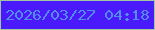 文字の大きさ：1、枠の色：a0c79f、背景の色：4a1afd、文字の色：528deb 無料ブログパーツのブログ時計