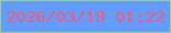 文字の大きさ：5、枠の色：a0ce88、背景の色：619cff、文字の色：f95971 無料ブログパーツのブログ時計