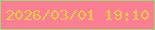 文字の大きさ：3、枠の色：a0d67a、背景の色：fb7e93、文字の色：efcd45 無料ブログパーツのブログ時計