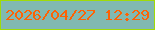 文字の大きさ：4、枠の色：a0db07、背景の色：81b9b1、文字の色：fe6204 無料ブログパーツのブログ時計
