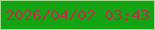 文字の大きさ：3、枠の色：a0db8b、背景の色：13a313、文字の色：b6334a 無料ブログパーツのブログ時計
