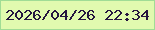 文字の大きさ：5、枠の色：a0dc95、背景の色：e1faaf、文字の色：261640 無料ブログパーツのブログ時計