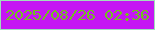 文字の大きさ：5、枠の色：a0debb、背景の色：c516f3、文字の色：73be1f 無料ブログパーツのブログ時計