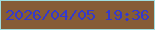 文字の大きさ：4、枠の色：a0dedf、背景の色：865c36、文字の色：3439cc 無料ブログパーツのブログ時計