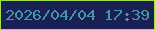文字の大きさ：5、枠の色：a0e140、背景の色：1a1f54、文字の色：4697a5 無料ブログパーツのブログ時計