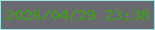 文字の大きさ：4、枠の色：a0e2e0、背景の色：6b6970、文字の色：3aa314 無料ブログパーツのブログ時計
