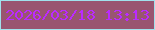 文字の大きさ：4、枠の色：a0e2ec、背景の色：995570、文字の色：bb2aff 無料ブログパーツのブログ時計