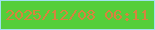 文字の大きさ：3、枠の色：a0e2ef、背景の色：55ce3a、文字の色：d6833e 無料ブログパーツのブログ時計
