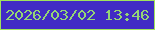 文字の大きさ：5、枠の色：a0e35c、背景の色：412bc5、文字の色：94d575 無料ブログパーツのブログ時計