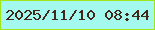 文字の大きさ：4、枠の色：a0e619、背景の色：a4f9ee、文字の色：44271b 無料ブログパーツのブログ時計