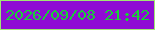 文字の大きさ：4、枠の色：a0e773、背景の色：8f0cd4、文字の色：18d037 無料ブログパーツのブログ時計