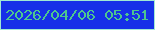 文字の大きさ：3、枠の色：a0e9d3、背景の色：1630e8、文字の色：4dc68f 無料ブログパーツのブログ時計