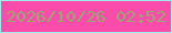 文字の大きさ：5、枠の色：a0eae9、背景の色：fb4cac、文字の色：9ca473 無料ブログパーツのブログ時計