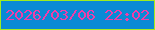 文字の大きさ：3、枠の色：a0ec1f、背景の色：0a8ad5、文字の色：ef3ea9 無料ブログパーツのブログ時計