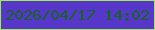 文字の大きさ：5、枠の色：a0ec50、背景の色：5737c9、文字の色：176229 無料ブログパーツのブログ時計
