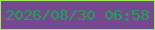 文字の大きさ：1、枠の色：a0ec55、背景の色：754890、文字の色：1ea351 無料ブログパーツのブログ時計