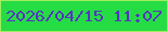 文字の大きさ：5、枠の色：a0ed5f、背景の色：26dc45、文字の色：5435c1 無料ブログパーツのブログ時計